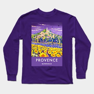 Vintage Travel Poster - Bonnieux Long Sleeve T-Shirt